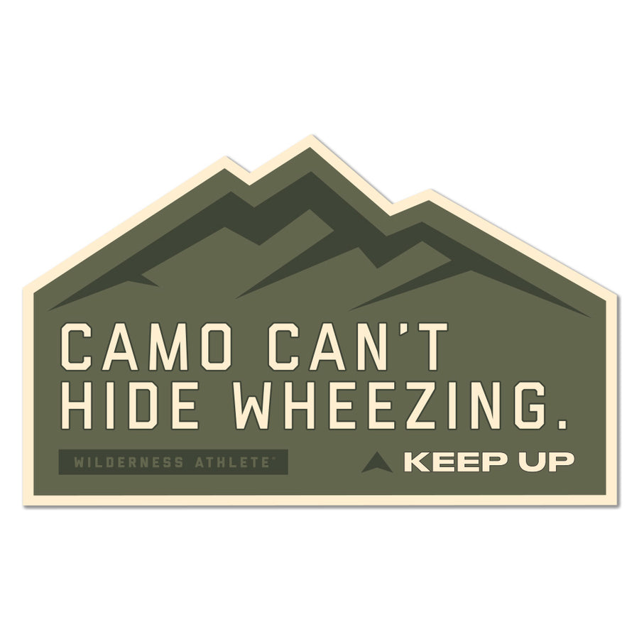 Camo Can't Hide Wheezing Sticker