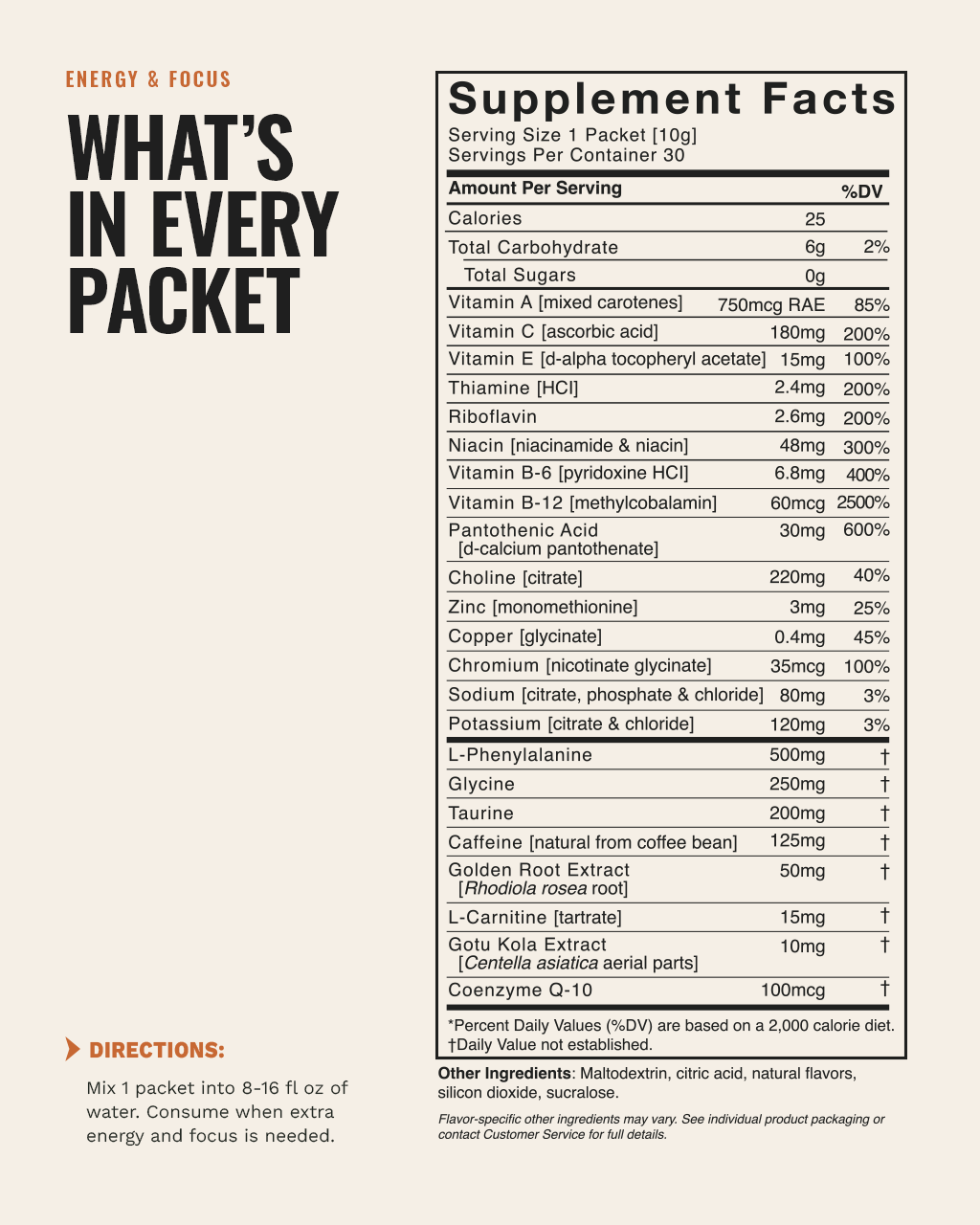 Energy & Focus® Packets
