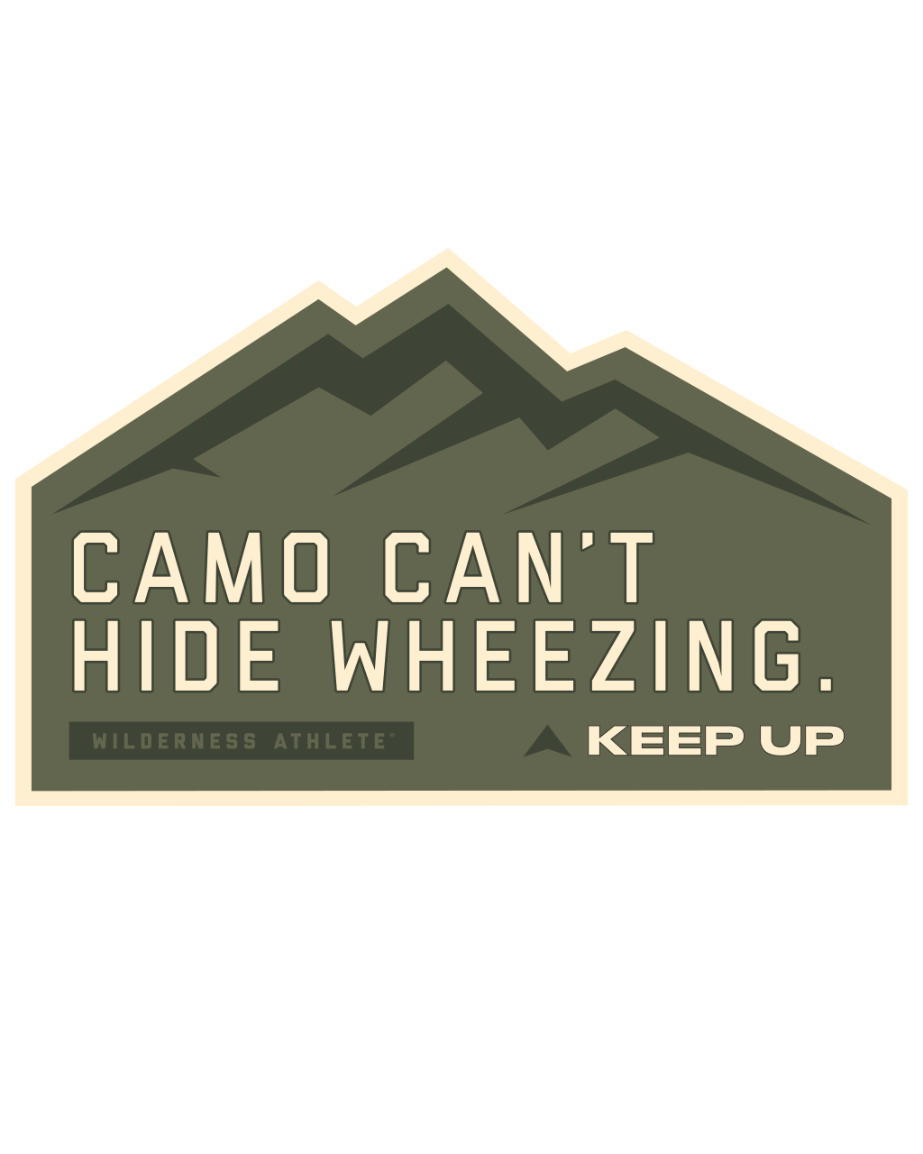 Camo Can't Hide Wheezing Sticker